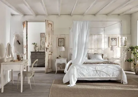camera da letto shabby