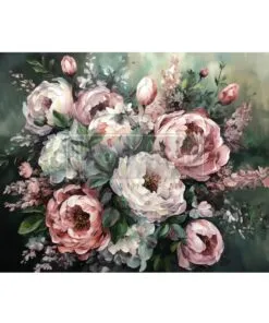Decor FIBER Paper A1 "MOSSY ROSE DELIGHT" Carta ReDesign with Prima