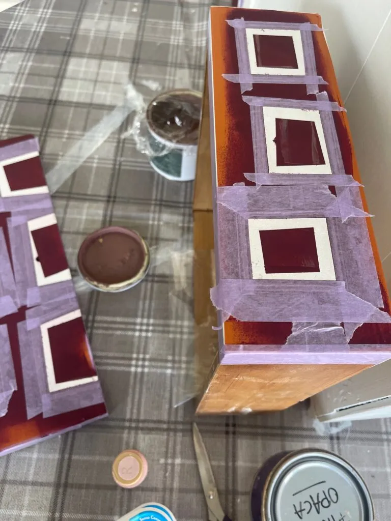 decorazione geometrica con nastro carta