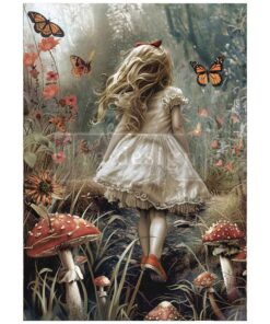 Decor FIBER Paper A1 Alice "DREAMLIKE TRAILS" Carta ReDesign with Prima