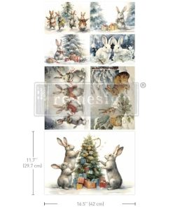 Decor FIBER Paper A3 "BUNNY WONDERLAND" Carta ReDesign with Prima