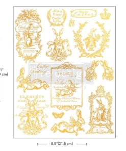 Trasferibile 1 foglio A4 H2O "GILDED SPRING" - ReDesign with Prima
