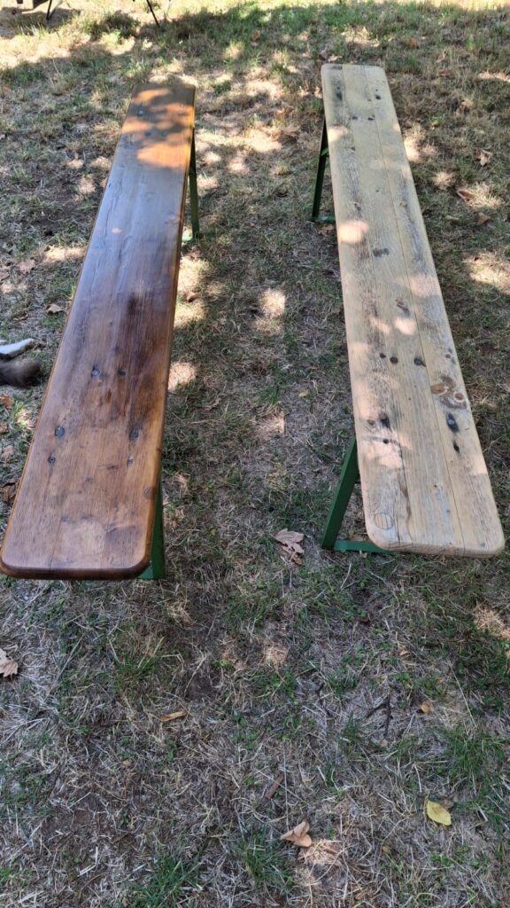 come rinnovare legno rovinato da esterno tavolo e panche