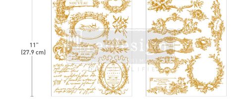 Trasferibile Foglia ORO MIDDY "LABEL DE LUXE"