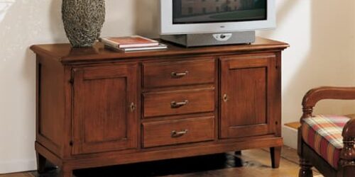 mobile tv stile country in legno