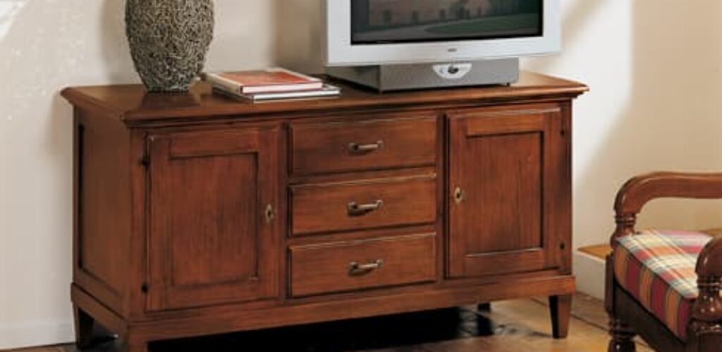 mobile tv stile country in legno