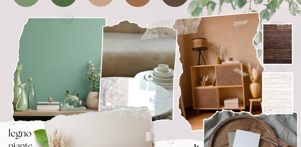 abbinare i colori giusti Moodboard interni minimal