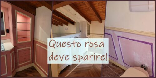 restyling mobili bagno rosa