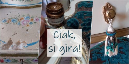 scrittoio e sedia pronti per il set di bridgerton