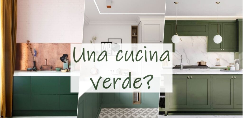 come arredare una cucina con il verde
