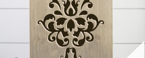 Stencil per la pittura su parete di legno decorazione domestica, 20x20cm Shell a strati ondulati fai da te stencil riutilizzabili pittura album modelli d'arte per pittura su parete di legno J